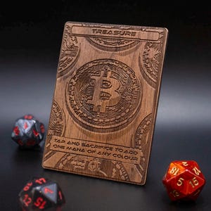 Fichas de madera auténtica Treasure para MTG Magic the Gathering - Madera de alta calidad