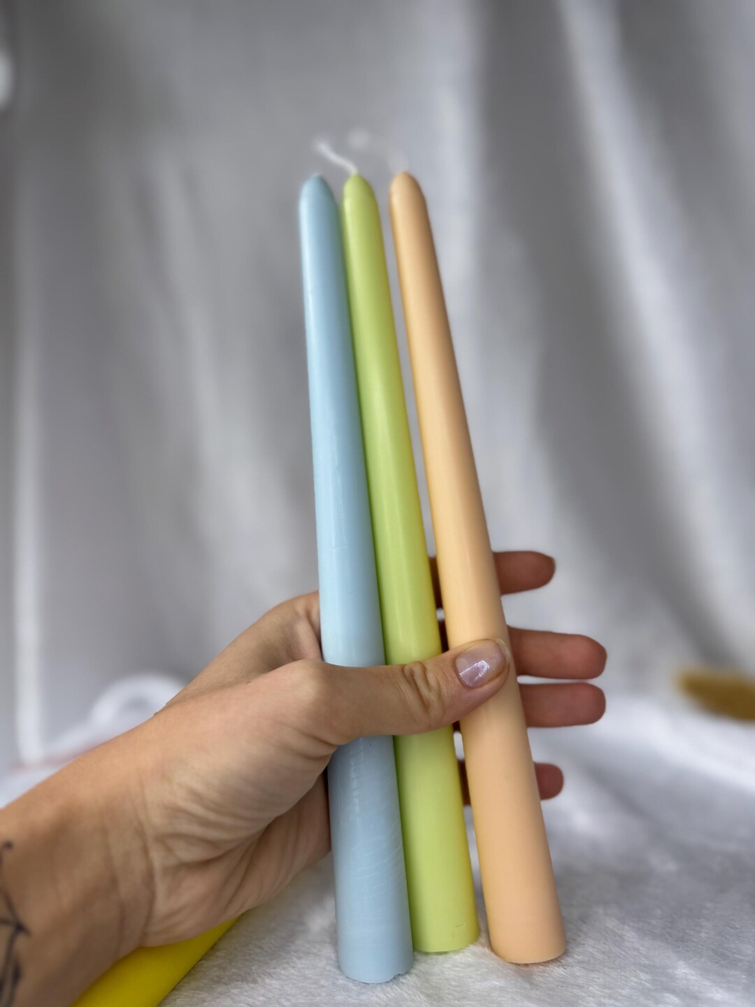Long Candel Long Taper Candles Ester Taper Candles, Colour Taper Candles, Handmade ...