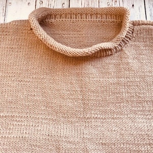 Handmade Fisherman Sweater with Sleeves, Knitwear, Cable knit sweater, Knitted sweater, Custom sweaters, Mens turtleneck image 6
