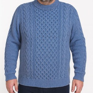 Hand Knit Wool Blend Oversized Sweater - Cozy Mens Knitwear