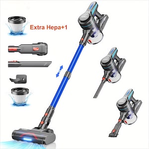 Cordless Vacuum Cleaner 30Kpa Powerful Stick Vacuum | 45min Runtime | Anti-Tangle | Pet Hair, Carpet, Hardwood | 50.72oz Dust Cup