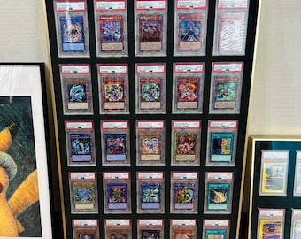 25-slot Cards Display Frame – Gold Metal – Card Holder for Slabs