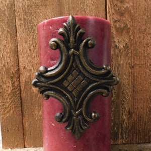 Medallion Candle Pin | PICK YOUR COLOR | Candle Jewelry | Candles | Candle Accent | Candle Accessory | Pillar Candle | FleurDeLisJunkie