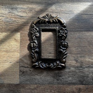 Single Rocker Light Switch Plate Cover, PICK YOUR COLOR, One Gang Rocker Wall Plate, Rustic Cast Iron Decor Metal Wall decor