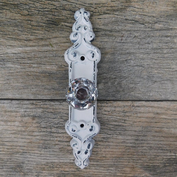 Door Knob Wall Hook | PICK YOUR COLOR | Shabby Chic | Cast Iron Wall Rack | Coat Rack | Wall Hanger | FleurDeLisJunkie | Cottage Crystal