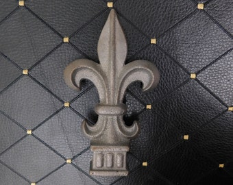 Cast Iron Fleur De Lis Finial| PICK YOUR COLOR | Fence Decor, French Country Home Decor, Garden Backyard Decor, Fencing Supplies Top Rail