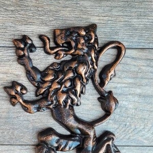 Metal Lion Wall Plaque - Medieval Castle Wall Decor