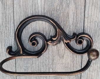 Toilet Paper Holder | Tissue Holder | TP Hanger | Tuscan Bathroom | FleurDeLisJunkie | TP Holder, Medieval Old World French Country Royal