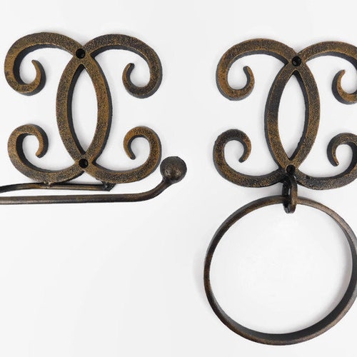Bathroom Decor Cast Iron Towel Ring Holder in Shabby True Etsy