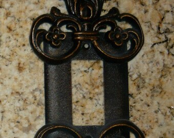 Metal Single Rocker Decora Plate Light Switch Cover, PICK YOUR COLOR, One gang rocker plate, 1 rocker cover, One Toggle Tuscan Wall Decor