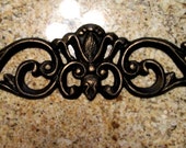 15.5 inches Metal Topper Wall Plaque Valance Pediment Old World Tuscan Metal Art Cabinet Hardware Kitchen Bathroom Sink