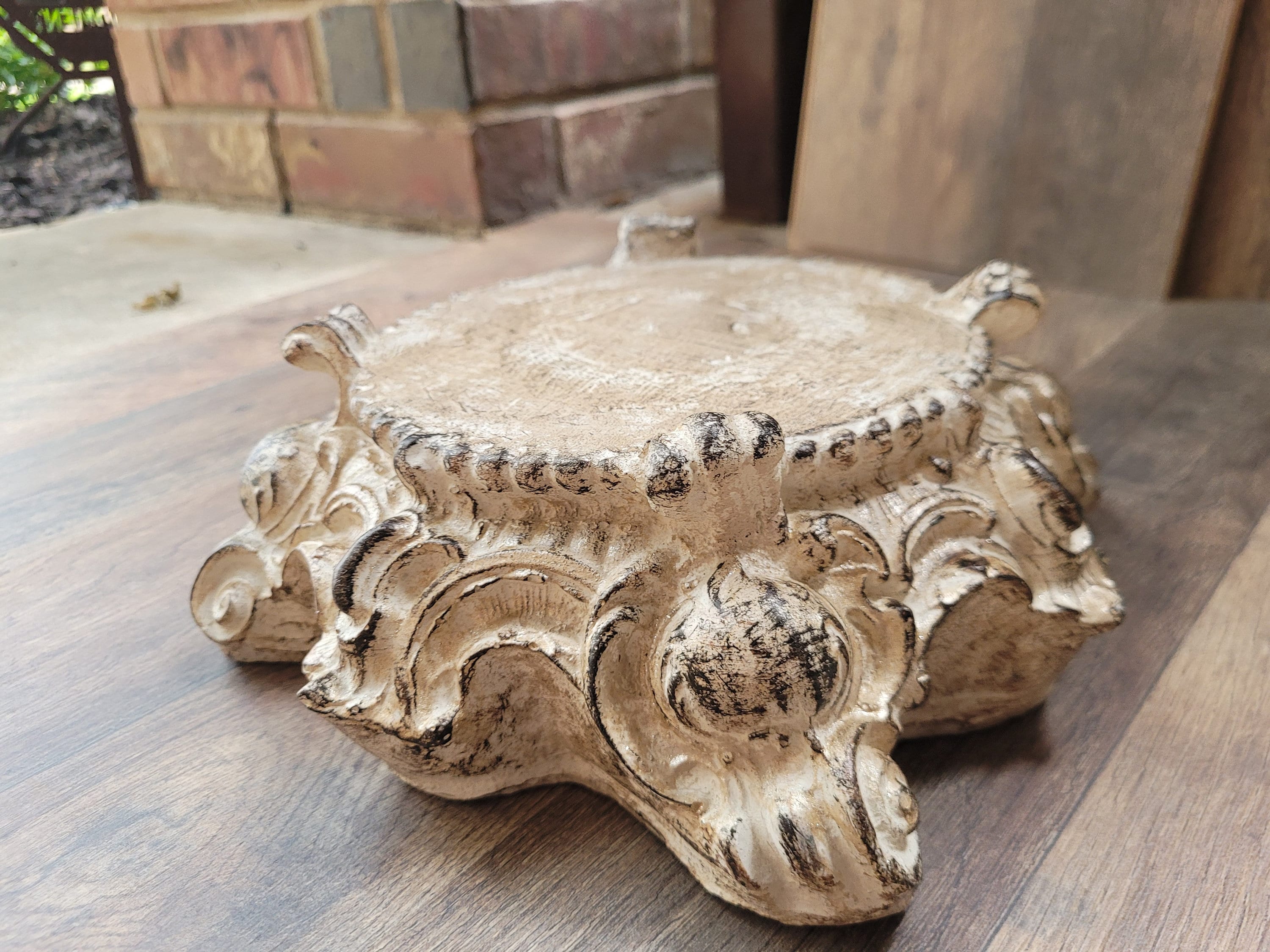 Tuscan Riser Capital Pillar Candleholder - PICK YOUR COLOR - Rose Bowl Riser - Old ...