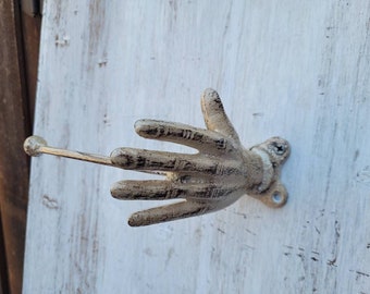 Hand Toilet Paper Holder, TP Holder, Toilet Tissue Holder, towel Wall Hook hanger, Iron Hand TP holder, Modern