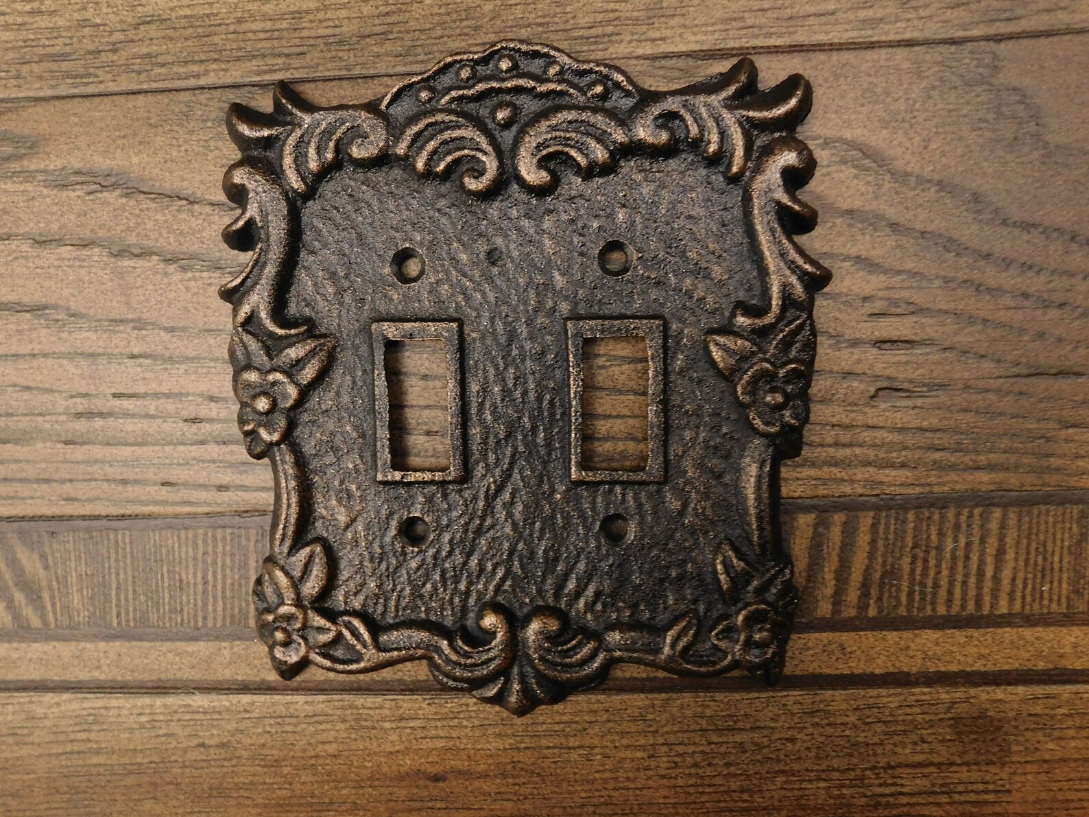 Ornate Double Toggle Light Switch Plate PICK YOUR COLOR Etsy