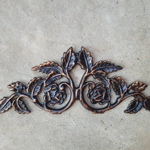 Iron Over door Topper Rose Pediment PICK YOUR COLOR Metal Old World Victorian Kitchen Cabinet Hardware Wall Plaque FleurDeLisJunkie image 6