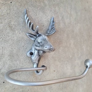 Porta carta igienica da bagno Moose, scegli il tuo colore, porta carta igienica, porta asciugamani Nature, gancio da parete. Ranch cabina rustico accessorio da bagno Natale