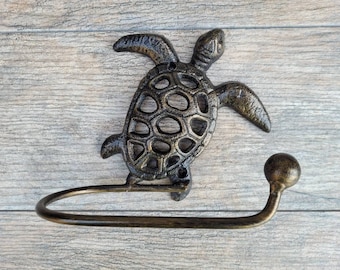 Sea Turtle Toilet Paper Holder | PICK your COLOR | TP Holder, Toilet Tissue Holder, Nature Wall Hook, Beach Lake house bathroom Bath fixture