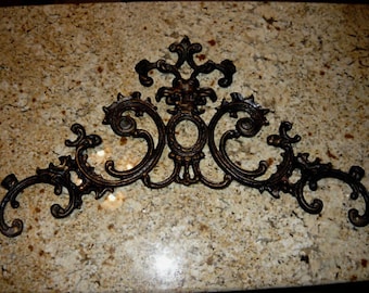 26 inches wide Metal Topper - PICK YOUR COLOR -  Wall Plaque / Wall Decor Old World Tuscan Medieval Decor