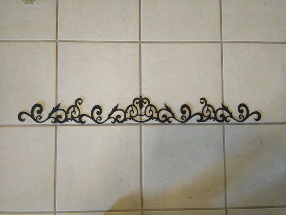 34 5 Inches Metal Topper Wall Plaque Valance Etsy