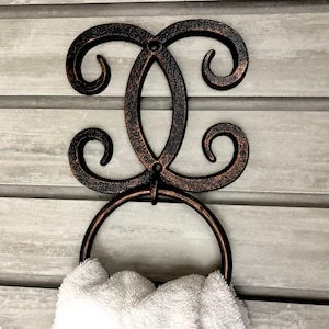 Towel Ring for Wall.  PICK YOUR COLOR. Bathroom Hardware Contemporary, Transitional, Modern bath | Handmade | Fleurdelisjunkie