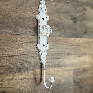 Door knob Wall Hook | Shabby Chic | PICK YOUR COLOR | Cast Iron Wall Rack | Coat Rack | Wall Hanger | FleurDeLisJunkie | Crystal Look