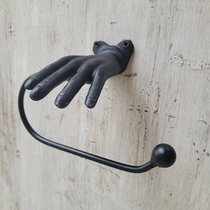 Porta carta igienica a mano, porta carta igienica, porta carta igienica, gancio da parete per asciugamani, porta carta igienica a mano in ferro, moderno