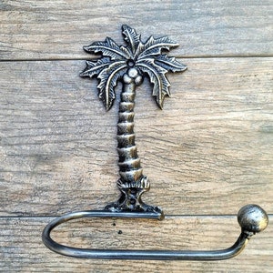 Palm tree Toilet Paper Holder, TP Holder, Toilet Tissue Holder, Nature, Wall Hook, Beach Cottage, Lake house bathroom decor, Bath fixture