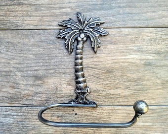 Palm tree Toilet Paper Holder, TP Holder, Toilet Tissue Holder, Nature, Wall Hook, Beach Cottage, Lake house bathroom decor, Bath fixture