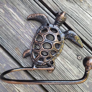 Sea Turtle Toilet Paper Holder, TP Holder, Toilet Tissue Holder, Nature, Wall Hook, Beach Cottage, Lake house bathroom decor, Bath fixture