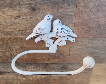 Soporte de papel higiénico para pájaros, ELIJA su COLOR, Soporte TP, Soporte de papel higiénico, Gancho de pared natural, Hardware de baño, Accesorio de baño