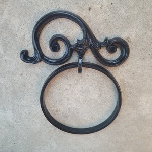 Ornate Scroll Towel Ring | PICK YOUR COLOR | Towel Hook | Towel Hanger | Tuscan | Unique Bathroom Hardware | Fleurdelisjunkie