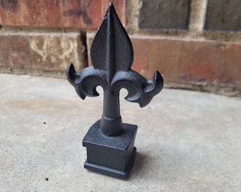 Fleur de Lis Finial Fence Decor | PICK YOUR COLOR | French Country Home Decor Hardware Garden Backyard Fencing Supplies Finials Top Rail Top