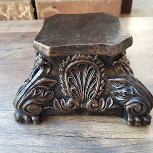 Pillar Candleholder | PICK YOUR COLOR | Capital | Fleur de Lis Crown Old World Tuscan Royal Home Decor | FleurDeLisJunkie |