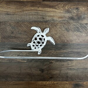 Sea Turtle Paper Towel Holder, PICK YOUR COLOR, Bathroom Towel Bar, Nature, Wall Bath Towel Hanger, Beach Cottage, Lake house bath image 9