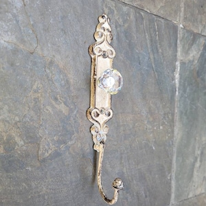 Door knob Wall Hook | Shabby Chic | PICK YOUR COLOR | Cast Iron Wall Rack | Coat Rack | Wall Hanger | FleurDeLisJunkie | Crystal Look