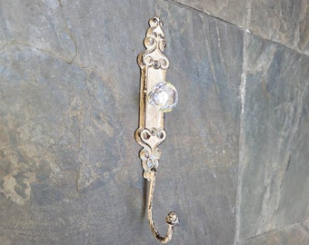 Door knob Wall Hook | Shabby Chic | PICK YOUR COLOR | Cast Iron Wall Rack | Coat Rack | Wall Hanger | FleurDeLisJunkie | Crystal Look