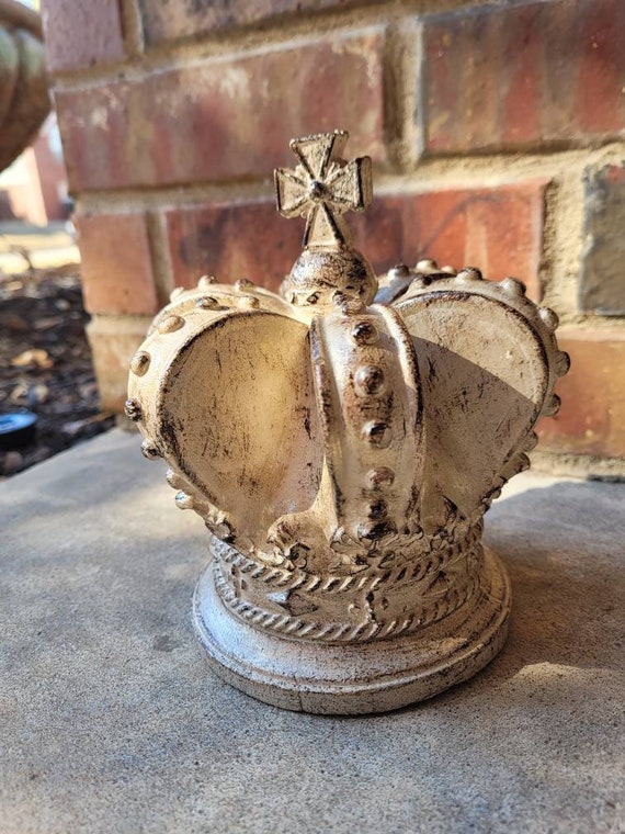 Crown Finial With Cross Top - PICK COLOR - Old World Tuscan