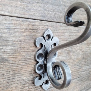 Iron Towel Wall Hook - PICK YOUR COLOR - Bathroom decor, Coat Hook, Hat Rack, Jewelry Hook, Spanish, Tuscan, Fleur de Lis, FleurDeLisJunkie