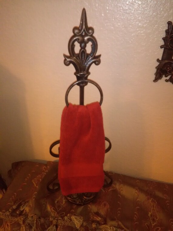 Hand Towel Ring Free standing hand towel ring Wrought iron Etsy