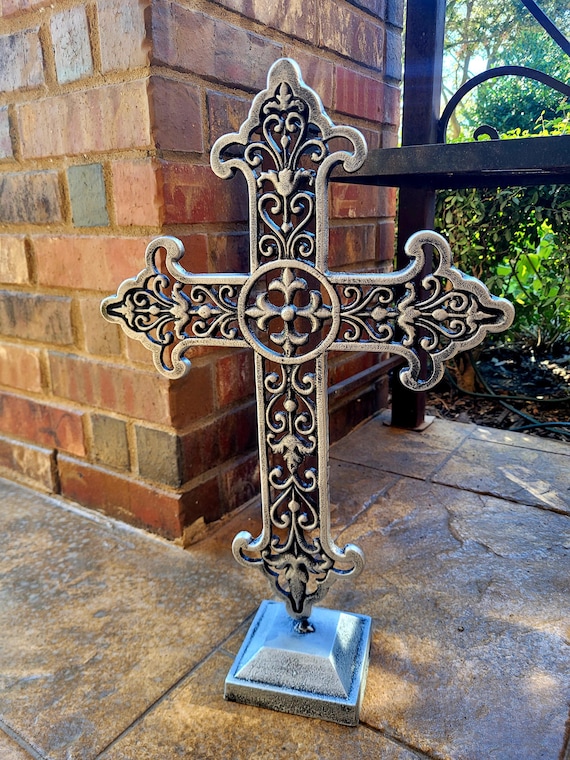 Standing Cross | PICK YOUR COLOR | Ornate Cross | Metal Cross