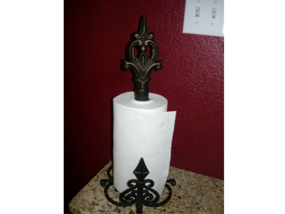 Iron Countertop Paper Towel Holder Standing For Kitchen Etsy