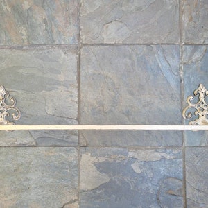 Metal Towel Bar with scroll medallions. Bathroom fixture, hand painted and handmade. Iron Bath towel bar.