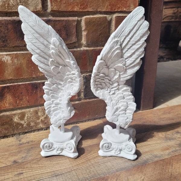 Set of 2 Angel Wings Decor for Old World, PICK YOUR COLOR, Transitional decor, Christian, tabletop decor, ornate decor, gold