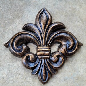 Fleur de Lis Wandtafel WÄHLEN SIE IHRE FARBE Alte Welt, Toskanischer, Französischer Land, mittelalterliches Wohndekor. Königliche Königin FleurDeLisJunkie Bild 4