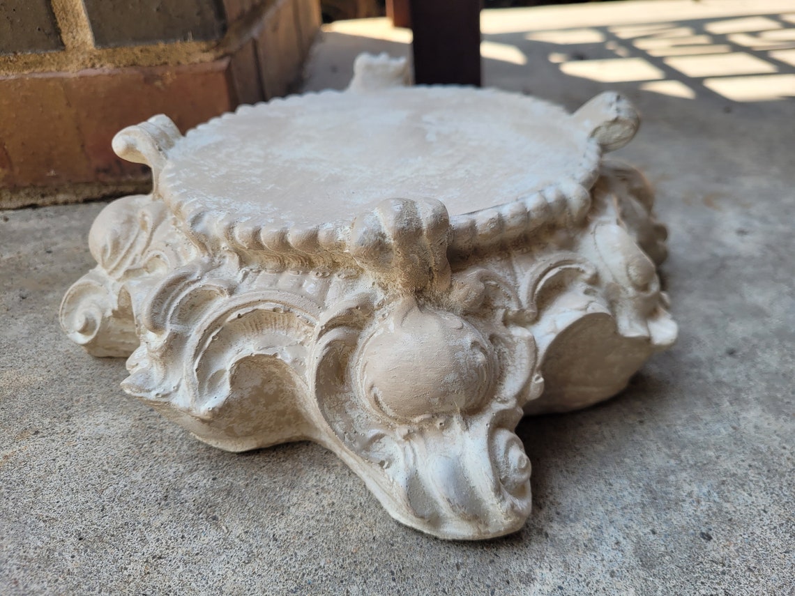 Tuscan Riser Capital Pillar Candleholder - PICK YOUR COLOR - Rose Bowl Riser - Old ...