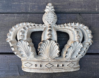 Crown Wall Plaque | PICK YOUR COLOR | Castle Decor | Fleur de Lis Royal Queen King Princess Old World Tuscan | FleurDeLisJunkie |