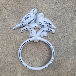Birds Towel Hook, Bathroom Towel Hanger, Nature, Wall Hook, Bath towel ring, bird bathroom decor, bathroom hardware, bathroom fixture, Love