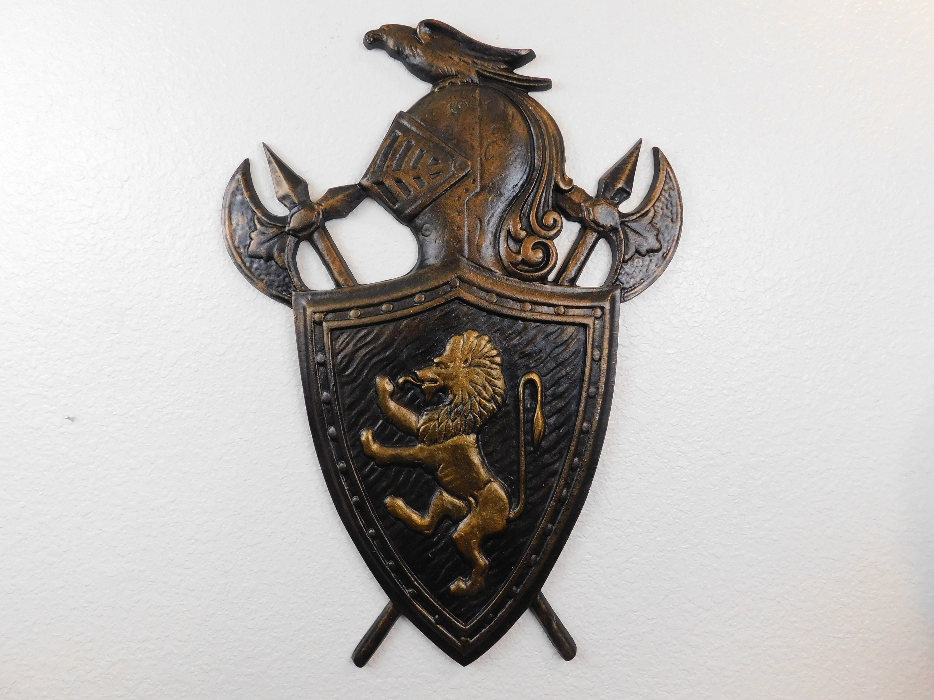 Lion Shield Knight Shield Eagle Shield Medieval Wall Decor PICK YOUR COLOR  Metal Art Fleur De Lis Coat of Arms Fleurdelisjunkie Royal - Etsy