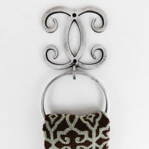 Iron Silver Color Towel Ring for Wall. PICK YOUR COLOR | Metal Bathroom Hardware | Contemporary, Transitional, Modern | Handmade |