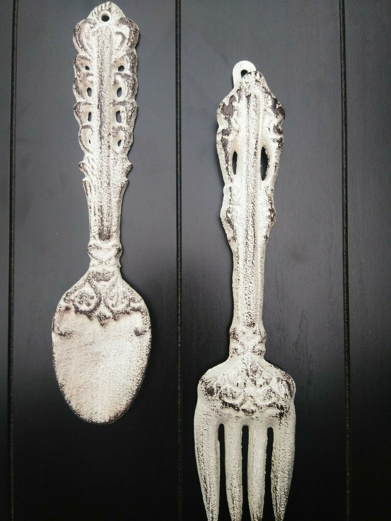 Kitchen Wall Decor Spoon and Fork Wall Decor Fork and Spoon Etsy